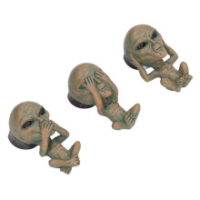 3-Piece Alien Shape Resin Car Vent Clips, Rotatable Air Fresheners (Approx. 3.5x3.5x6cm)