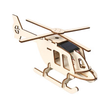 Solar Powered Helicopter Kit Wooden DIY STEM Educational Toy for Kids and ParentChild Activity