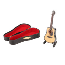 Mini-Gitarrenmodell aus Holz, realistisches Design, Miniaturgitarre für Kleinkinder, vielseitiges Dekorationsobjekt, fein lackiertes