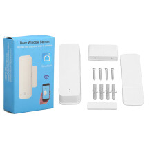 Wireless Security Sensor Door Open Alert Real Time Alarm, Smart Door Window Sensor With Remote Notification Alerts Compatible With Alexa Google