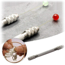 Non Slip Grip Wire Twisting Tool for DIY Jewelry, Double Ended Pin Vise with Copper Collet Braided Thread Making Tool, Ergonomic Jewelry Making Tool