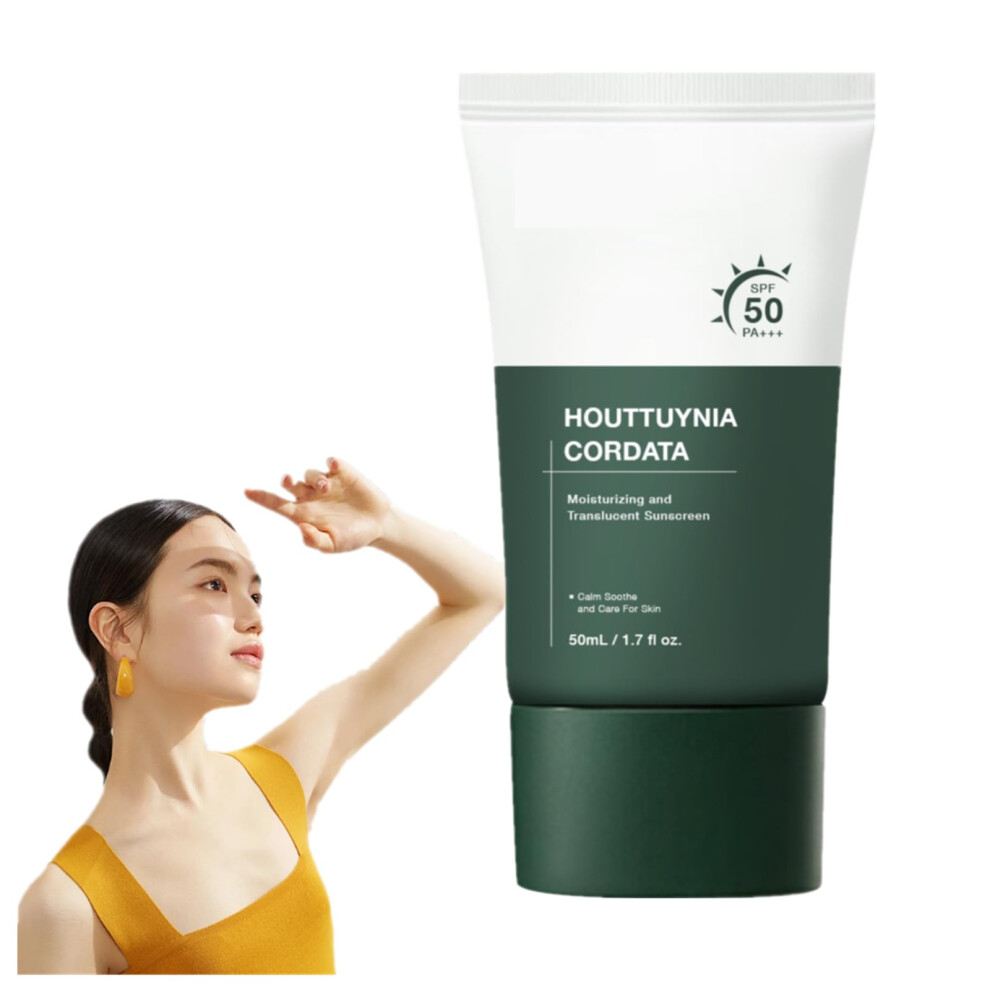 Korean SPF 50 Sunscreen with Hydrating Non Greasy Water Resistant Formula for Daily Face Use