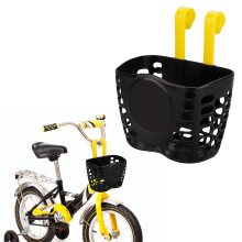 Diseño impermeable Cesta para bicicleta infantil Material plástico duradero Cesta para manillar delantero de bicicleta Cesta desmontable Ajuste