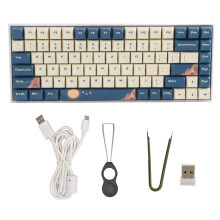 RGB Backlit Mechanical Keyboard with Triple Mode Bluetooth, Ergonomic Gasket Mount Design Featuring Noise Dampening and Dye Sublimation Keycaps