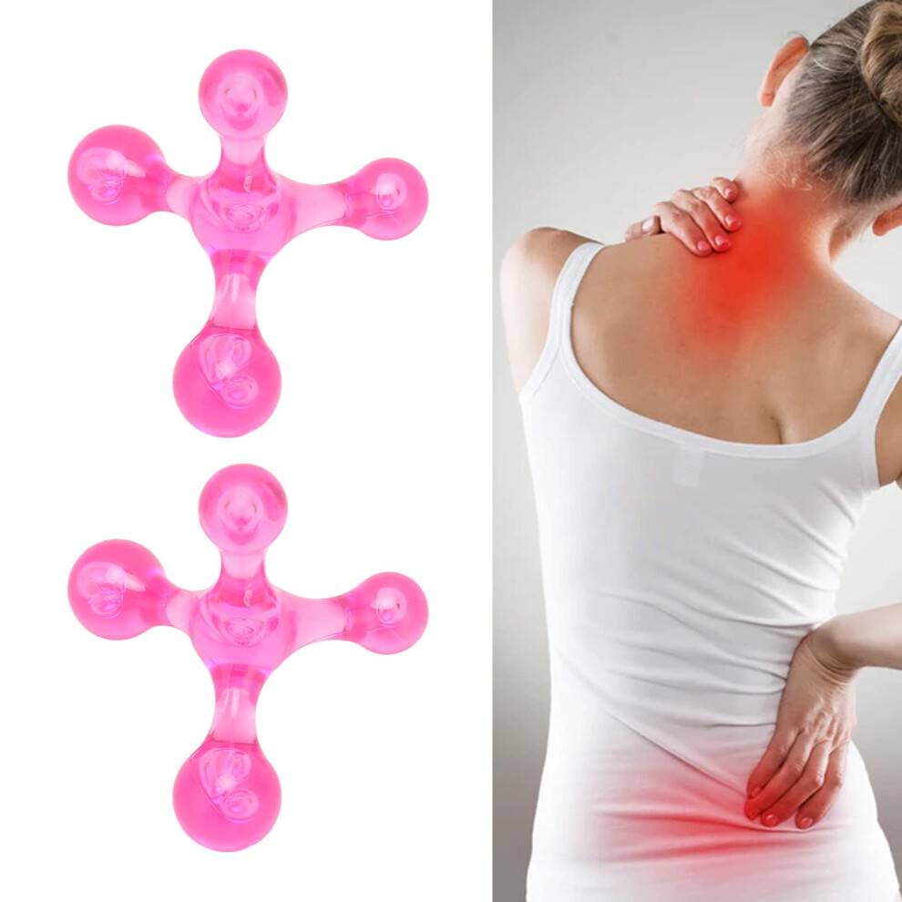 Hand Massager 2pcs Ergonomic Handheld Trigger Point Tool for Deep Tissue Neck Back Leg Relief