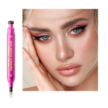 Freckle Pen and Stamp 2 in 1 Waterproof LongLasting Natural Faux Freckles Makeup Beige Brown