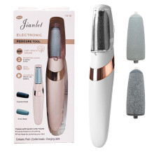 Electric Foot Callus Remover with 360 Powerful Rotation, Adjustable Speed, Ergonomic Handle, White