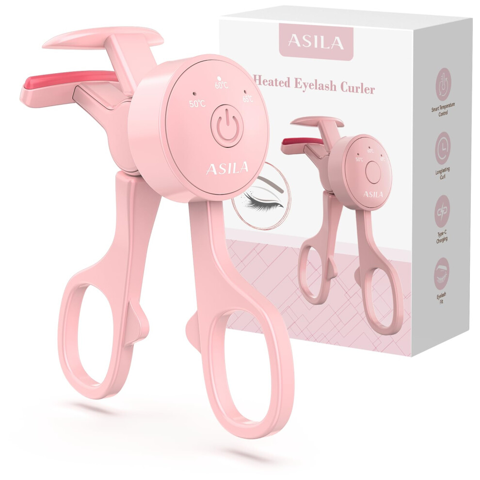 Heated Eyelash Curler with 3 Heat Modes, TypeC Rechargeable Electric Lash Curler for LongLasting Curl