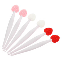 Silicone Lip Scrubber and Facial Exfoliating Brush Set, DoubleSided Deep Pore Cleansing, 6pcs