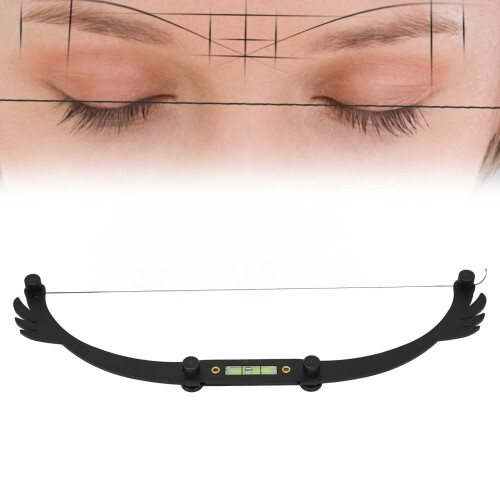 Microblading Eyebrow Ruler Adjustable Bow Design with Replaceable Thread for Precise Mapping