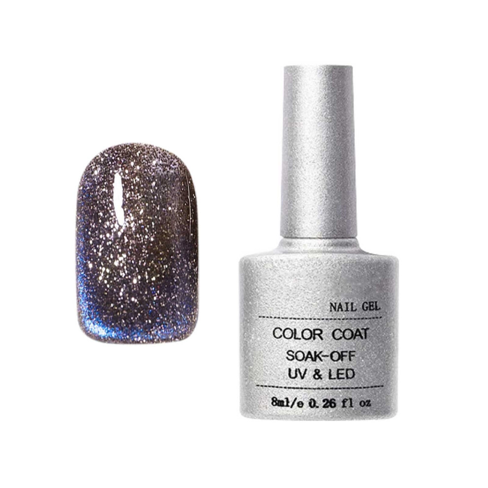 Light 8Ml Cat Eye Gel Nail Polish With Rainbow Galaxy Effect And Longlasting Magnetic Finish