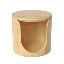 Clear Cotton Pad Holder with Quick Access for Bathroom Vanity and Makeup Cotton Round Storage