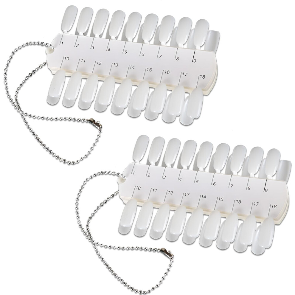2 Sets 72 Tips Double Layer Nail Art Display Palette for Polish Color Chart and Practice