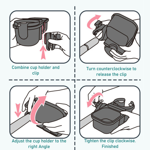 3in1 Pram Accessory with Phone Holder
