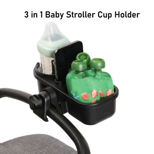 Rotating Baby Pram Cup and Phone Holder