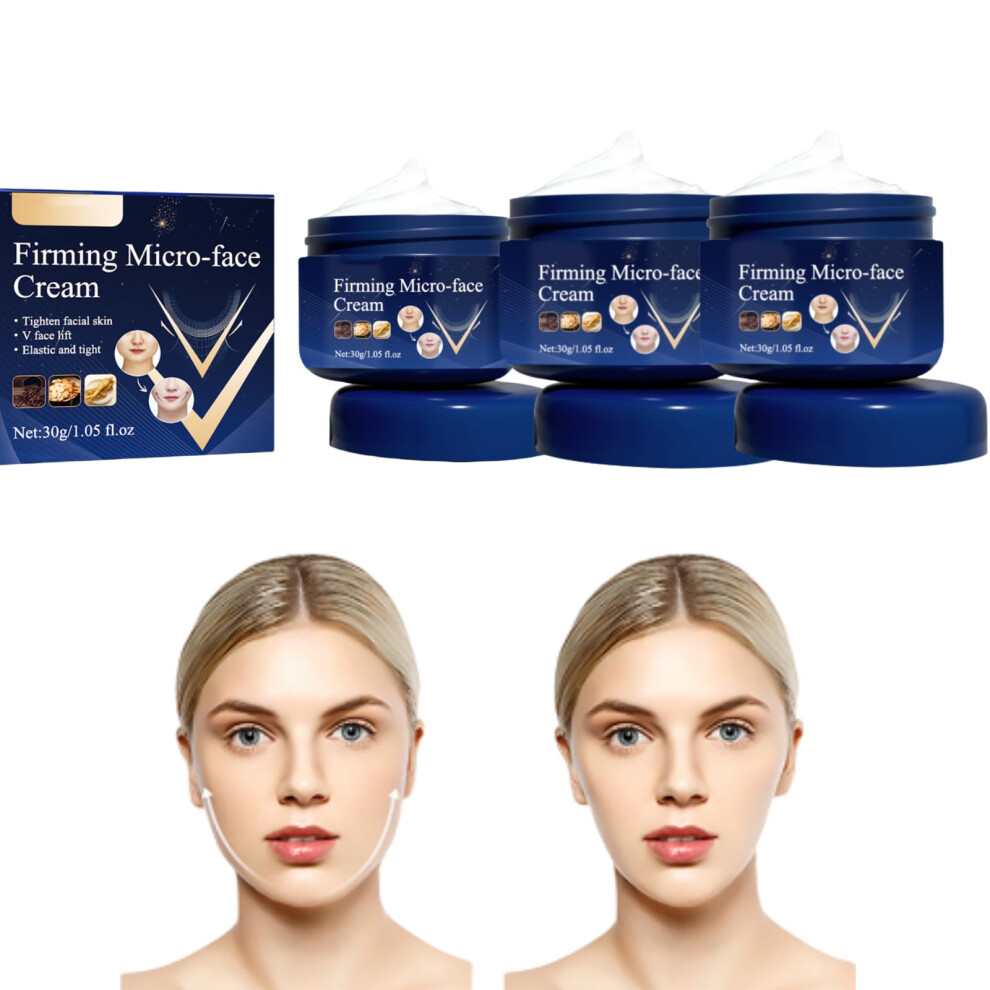 Cream V Face Lifting 3Pcs, V Shape Firming For Double Chin And Jawline, Anti Wrinkle Hydrating Moisturizer