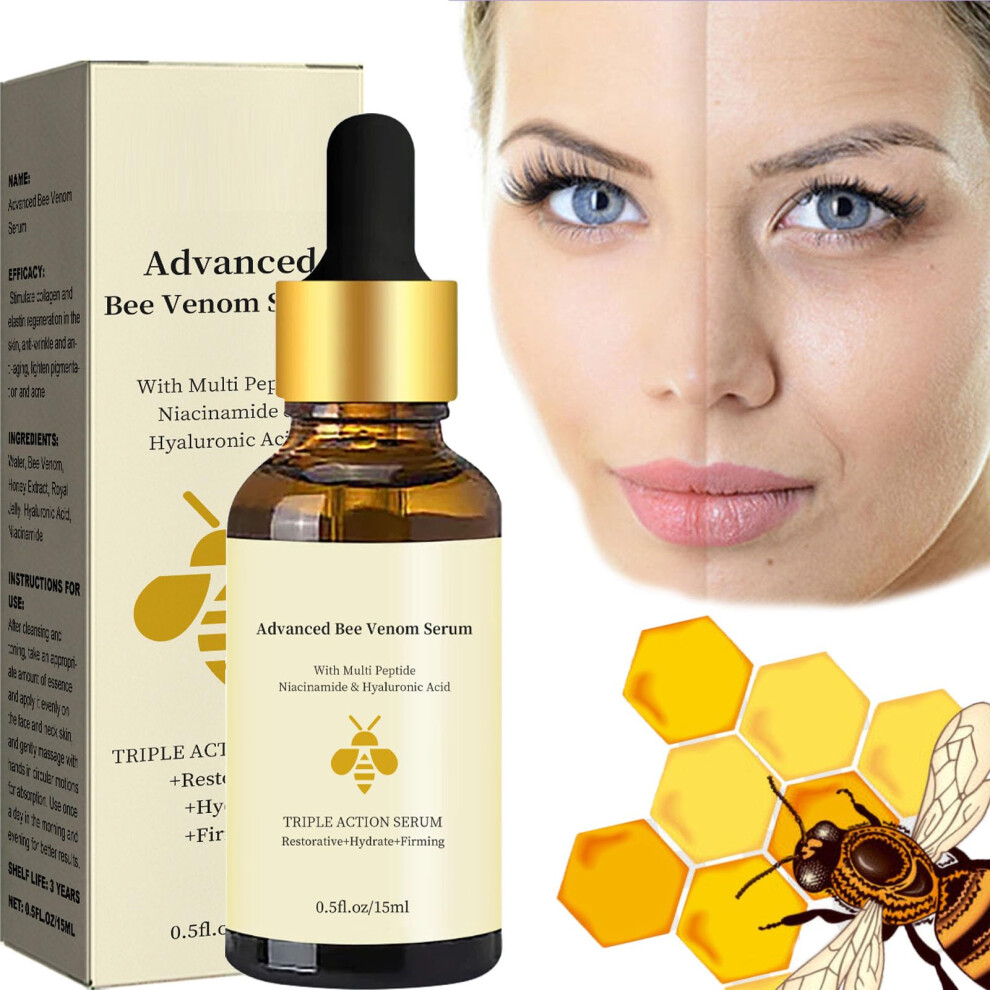 Advanced Bee Venom AntiAging Face Serum for Wrinkle Reduction and Skin Firmness 1 Box