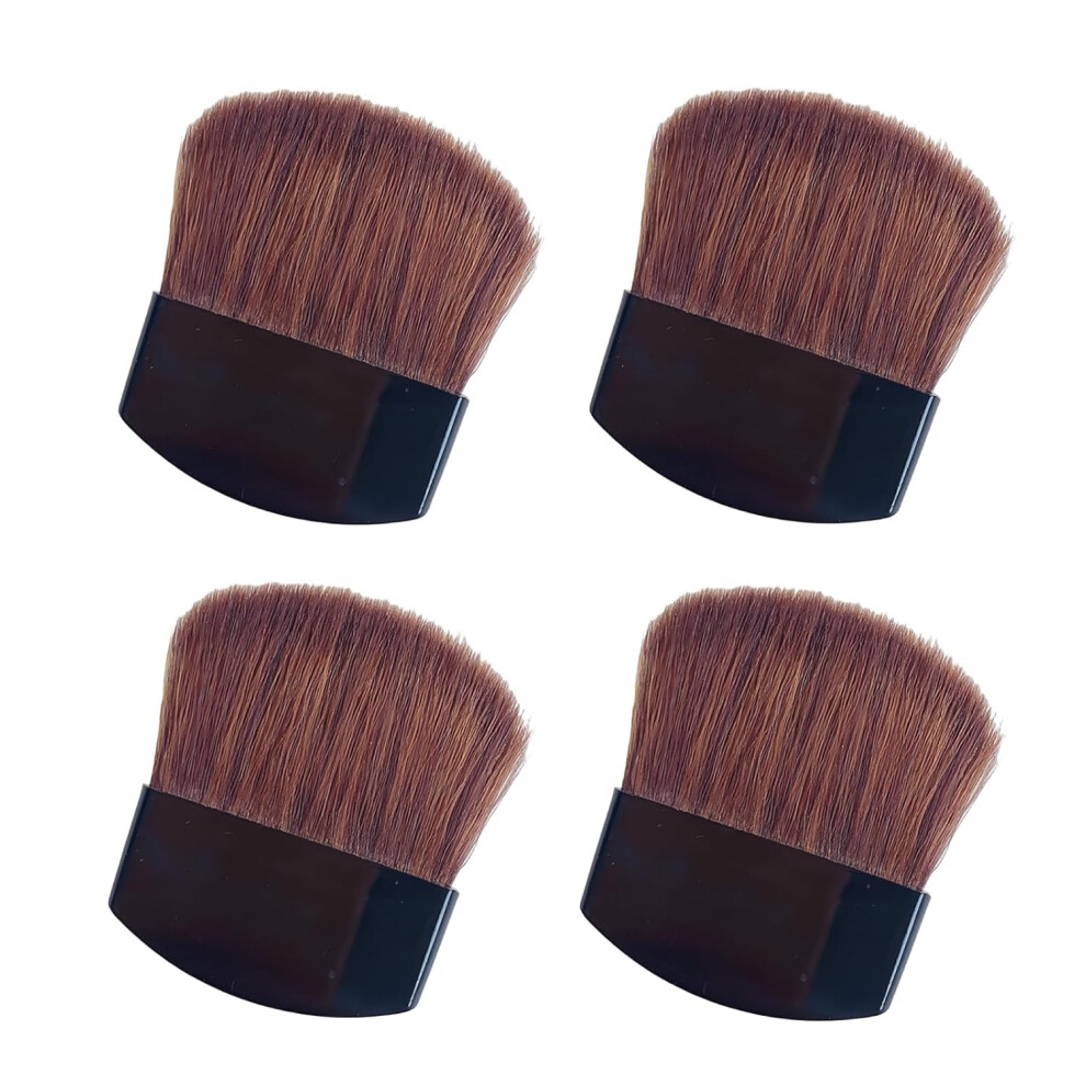 Makeup Brush Set, 2Pcs Mini Powder Blush Brushes with Soft Dense Bristles for Precise Application