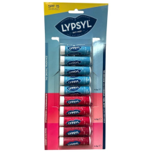 10pc x 4.6g MIX Lypsyl Lip Balm Stick SPF 15 The Original, Strawberry & Cherry