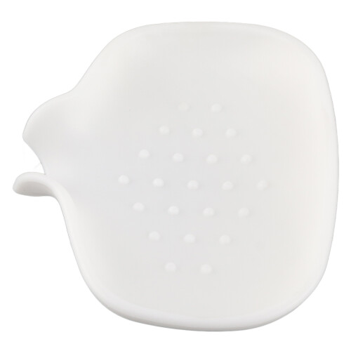 Silicone Soap Dish with Draining Tray, White, Durable and Drainable
