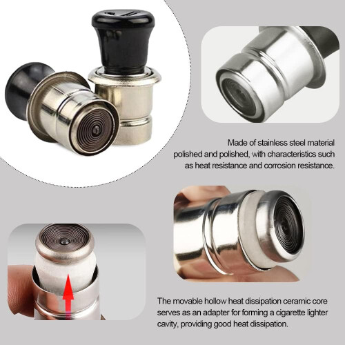 Car Cigarette Lighter 12V Universal Replacement Plug with Quick Heat and Dustproof Socket 1