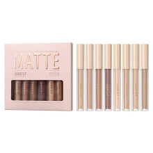 8pcs Matte Liquid Eyeshadow Palette and Nude Earth Tone Cream Eyeshadow Set, Dual Use Formula