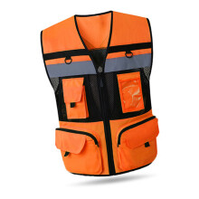 Hi-Vis Vest 360 Reflective Zipped Pockets