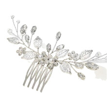 Silver Rhinestone Bridal Hair Comb for Bride and Bridesmaids, Elegant Wedding Hair Accessory