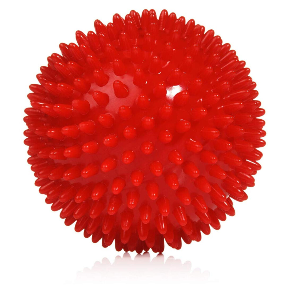 Red Massage Ball 3' Spiky Foot Massage Ball For Plantar Fasciitis Deep Tissue Trigger Point Therapy