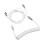 Double Sleeve Custom Coiled Mechanical Keyboard Cable, USB C to A, White 13