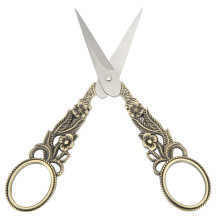 Retro Style Sewing Scissors With Ergonomic Design, Sharp Stainless Steel Blades Corrosion Resistant Multi Purpose For Embroidery Needlework Crafts