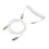 Double Sleeve Custom Coiled Mechanical Keyboard Cable, USB C to A, White 1