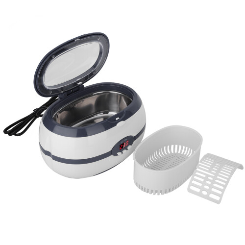 Degassing Function Ultrasonic Jewelry Cleaner Stainless Steel Tank Digital Timer Touch Controls Cleaning Solution Concentrate Multi-Purpose For Small