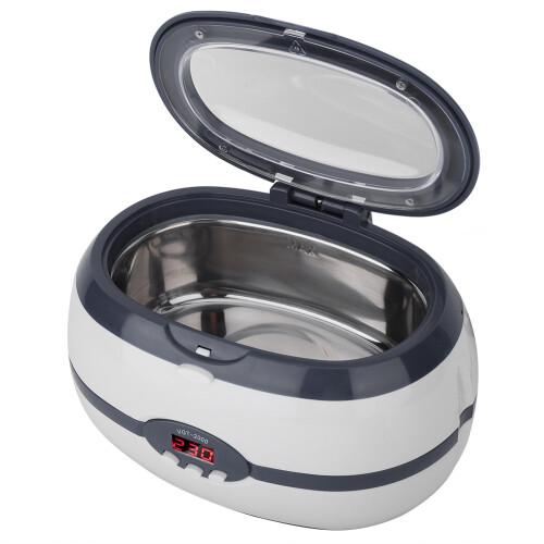 Degassing Function Ultrasonic Jewelry Cleaner Stainless Steel Tank Digital Timer Touch Controls Cleaning Solution Concentrate Multi-Purpose For Small 2