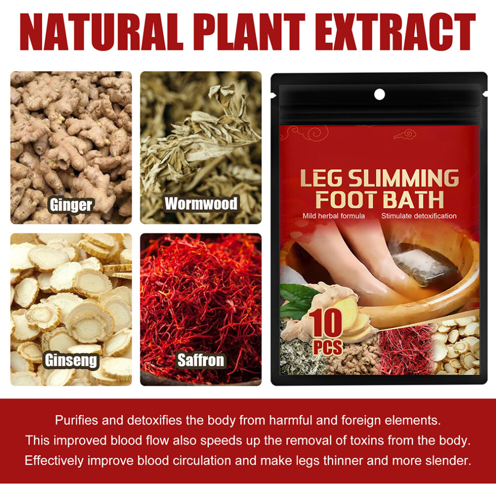 Lymphatic Drainage Ginger Foot Soak 20x14cm, 110g Spa Massage Foot Care