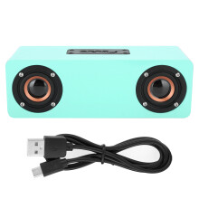 Enceinte Bluetooth au design rétro avec boîtier en bois massif, son de qualité supérieure, double haut-parleur sans fil, son surround 3D,