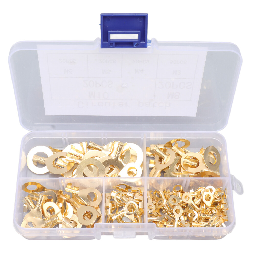 Crimp Cable Connector Copper Ring Terminals Wire Terminals Assortment Kit Brass Wire Connectors Wide Application Quick Connect Or Disconnect Anti 9357860189118