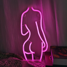 Lady Neon LED vægskilt – USB- og batteridrevet