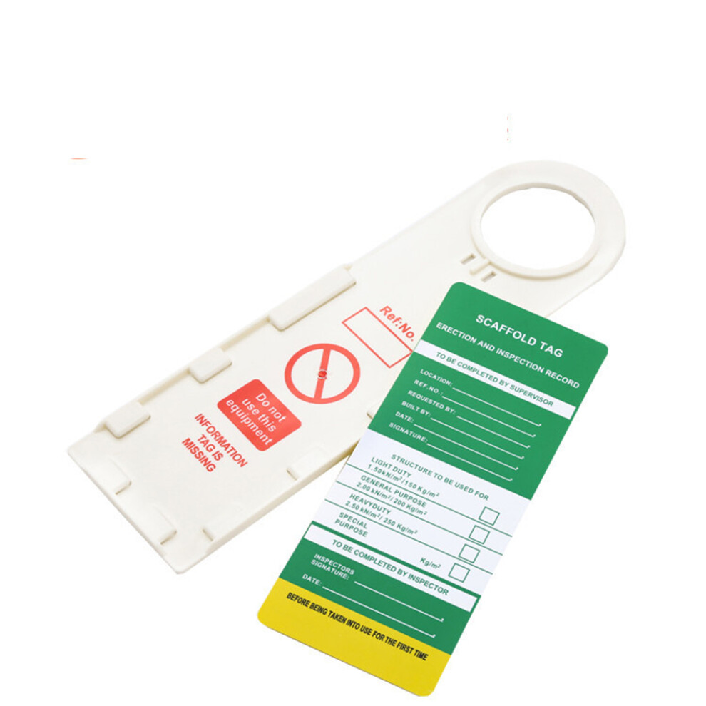 Pack of 10 Scaffold Holder Tags Scaffolding Inspection Equipment