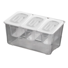 (3 compartments, 33x20.2x18cm) Condiment Tray With Ice Chamber Ensures Freshness Of Ingredients Makes