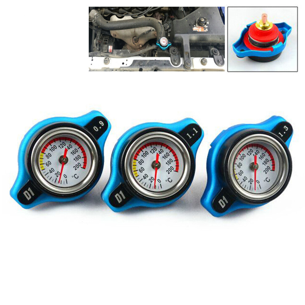 Water Temp Gauge Car Radiator Cover 0.9/1.1/1.3 Bar - Thermostatic Water Meter 7901390115769