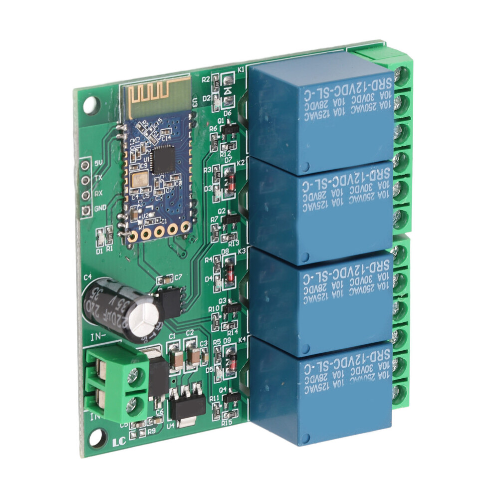 4 Channel Bluetooth Relay Module Dc12v Remote Control With 30M Range 9381390137356