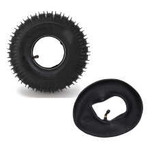Wear Resistant Mobility Tire3.00-4, Knobby Tread Durable Rubber Tires With Inner Tube Set Concave Convex Surface Texture High Grip Noise Reduction