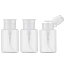 owlyee 150ml Nagellackentferner Flasche, Pump-Dispenser, Leere Aceton Behälter (3 Stück, Klar)