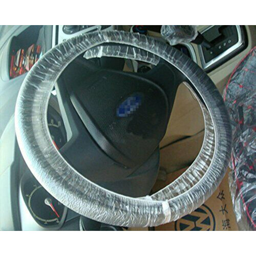 100pcs Universal Plastic Steering Wheel Cover, 10cm, Fits Under 40cm Diameter