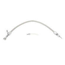 Includes Filler Tube Billet Aluminum Handle Flexible Transmission Dipstick Stainless Steel Braided Hose Engine Oil Dip Stick Durable Corrosion