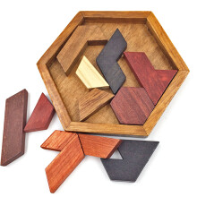 Sechseck Tangram Puzzle Holz Kinder pädagogisches