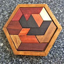 Geometrisches Sechseck Puzzle Spielzeug Holz