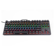 Wired 87-Key Mechanical Gaming Keyboard RGB Backlit, Black/Blue-White