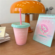 Gobelets réutilisables activés par la glace, en plastique changeant de couleur, personnalisables et empilables, avec couvercles, compatibles